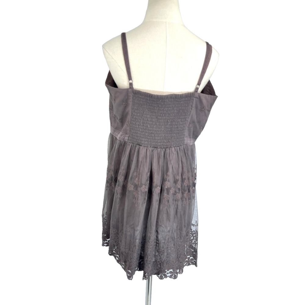 American Eagle Outfitters Dress XL Lace Smocking Eyelet Boho Coastal Cowgirl - Picture 4 of 15